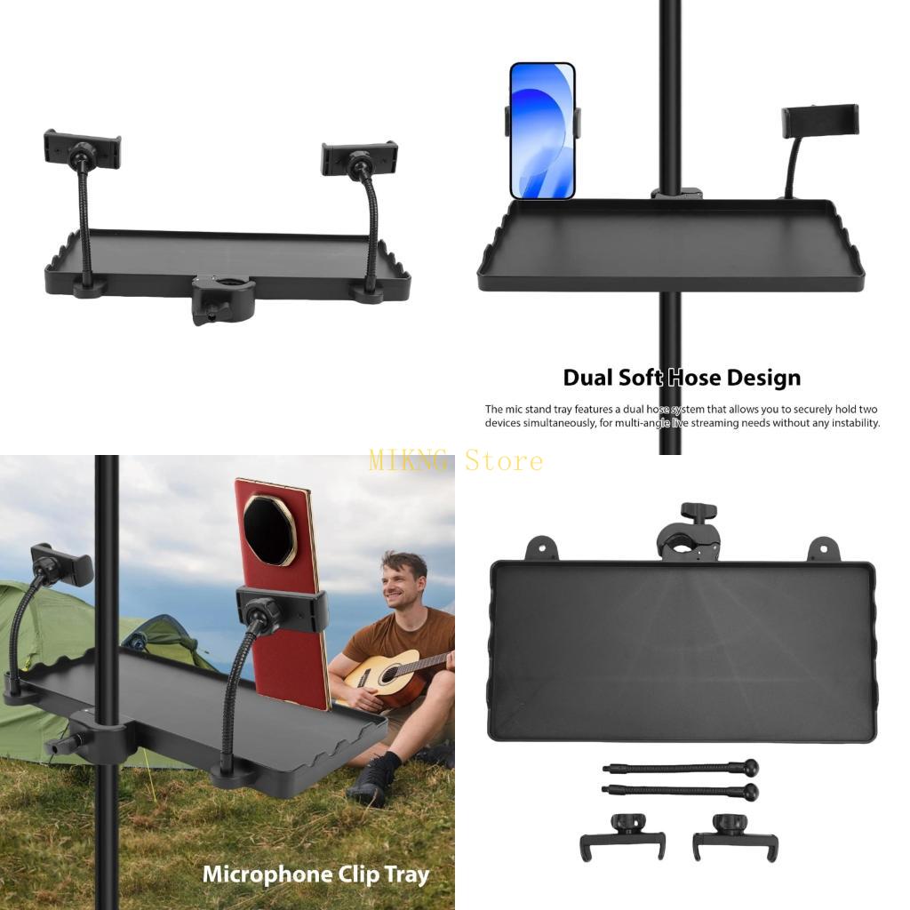 Desk Setup Best - อุปกรณ์จัดการตั้งค่าโทรศัพท์ ถาดคลิปไมโครโฟนสำหรับสตรีมมิ่งสด คลาสสนทนาด้วยเสียง ขายดีที่สุด