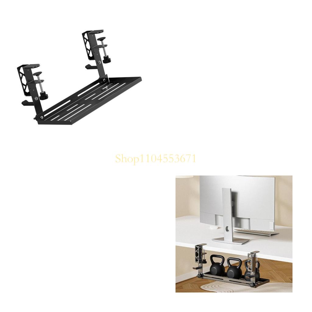 Desk Setup Best - ผู้ขายที่ดีที่สุดโต๊ะประหยัดพื้นที่ขอบติดตั้งพร้อมตัวจัดระเบียบสายเคเบิลแคลมป์ในตัวถาดเก็บของสำหรับการศึกษาในบ้านสำนักงาน