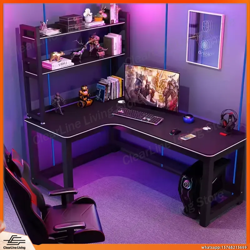 Desk Setup Best - โต๊ะเกมมิ่งปรับระดับความสูงได้ด้วยไฟฟ้า รุ่นขายดีประจำปี 2026 พร้อมไฟ RGB LED