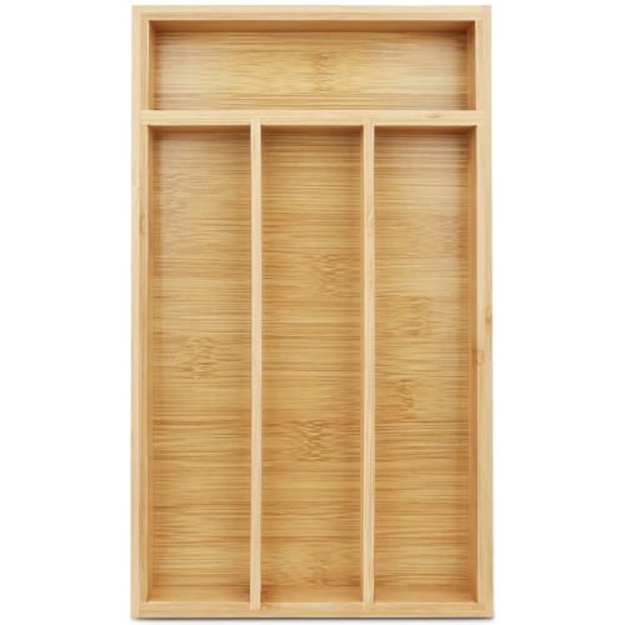 Drawer Organizer Bamboo - กล่องเก็บช้อนส้อมขนาดเล็ก, กล่องจัดระเบียบลิ้นชักไม้ไผ่, กล่องจัดระเบียบช้อนส้อมไม้ไผ่, กล่องเก็บช้อนส้อมแบบมีร่อง