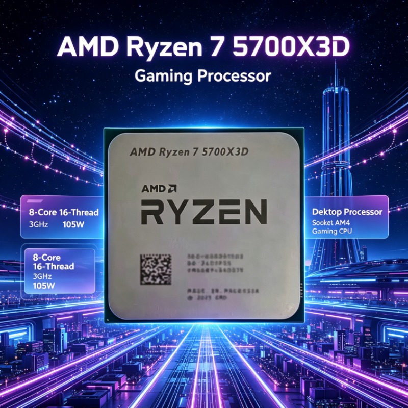 Amd Cpu Ryzen 7 - AMD Ryzen 7 5700X3D ซีพียูเดสก์ท็อปสำหรับคอมพิวเตอร์ DDR4