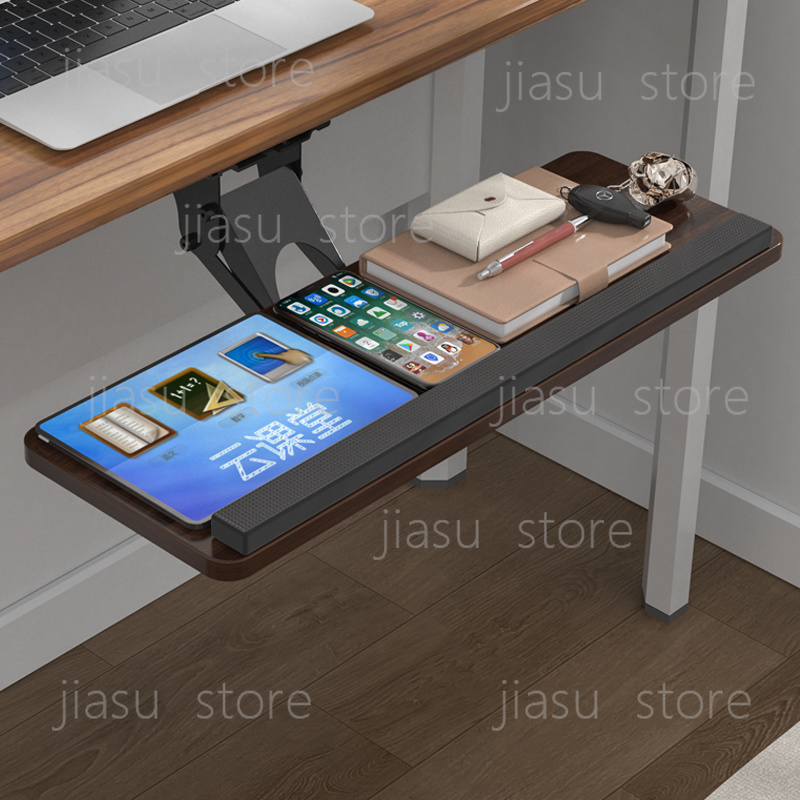 Ergonomic Desk Setup Keyboard - ‌ ถาดวางคีย์บอร์ดใต้โต๊ะแบบเออร์กอนอมิกพร้อมแผ่นรองเมาส์แบบหมุนได้ - ลิ้นชักเลื่อนปรับระดับได้สำหรับคอมพิวเตอร์ แล็ปท็อป และการตั้งค่าการเล่นเกม