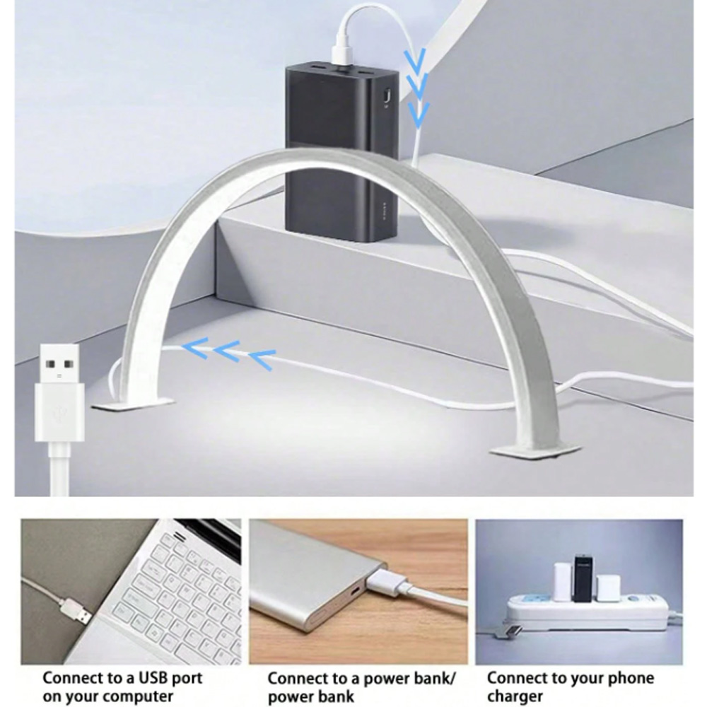 Led Desk Light Usb - โคมไฟเล็บ 40/66 ซม. ไฟเสริม USB 5V