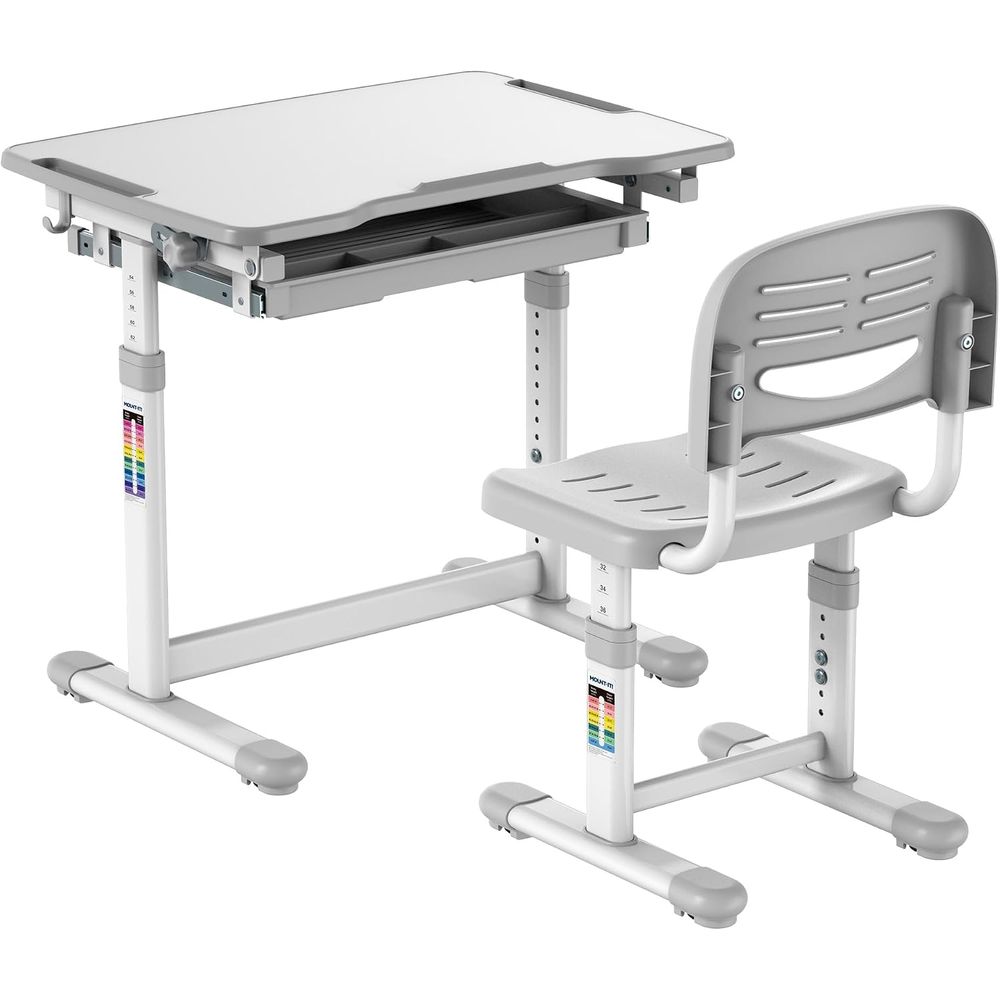 Desk Setup Kids - ชุดโต๊ะและเก้าอี้สำหรับเด็ก ปรับความสูงได้ถึง 30 นิ้ว ออกแบบตามหลักสรีรศาสตร์ หรือสำหรับใช้ในโรงเรียน