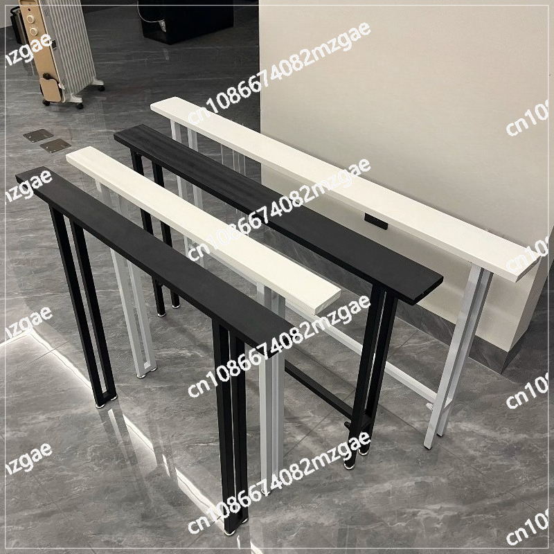 Desk Setup Room - ชั้นวางโซฟาบางเฉียบ 8 ซม. ทำจากไม้เนื้อแข็ง ติดผนัง ชั้นวางของประหยัดพื้นที่