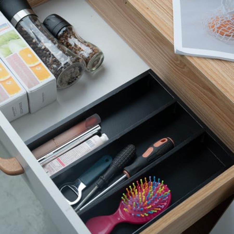 ที่จัดระเบียบช้อนส้อมไม้ไผ่สำห - Drawer Organizer Bamboo บทวิจารณ์และราคา