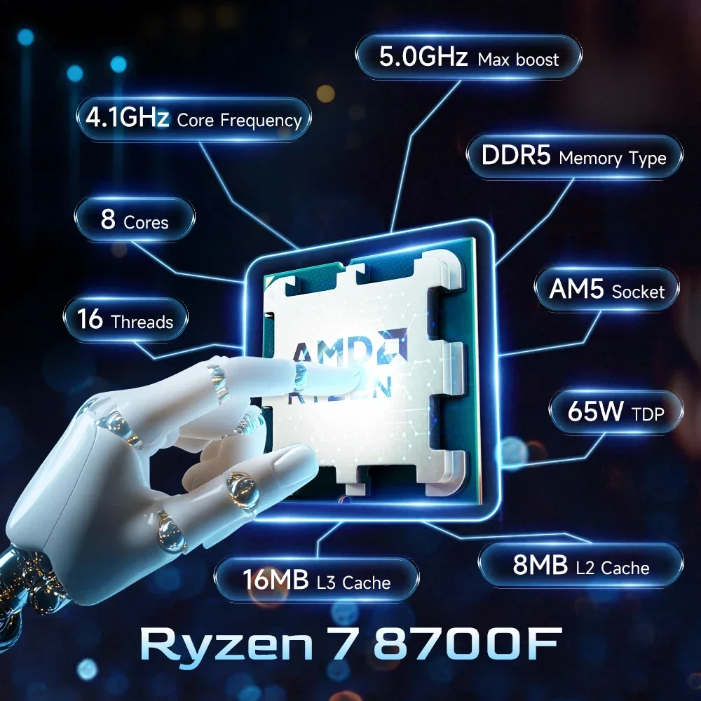 AMD Ryzen 7 8700F ซีพียูใหม่ R - Amd Cpu Ryzen 7 บทวิจารณ์และราคา