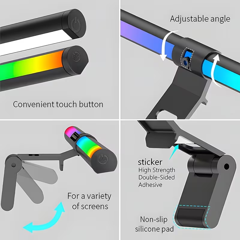 แถบไฟมอนิเตอร์ RGB ไฟบาร์สร้าง - Setup Desk Monitor บทวิจารณ์และราคา