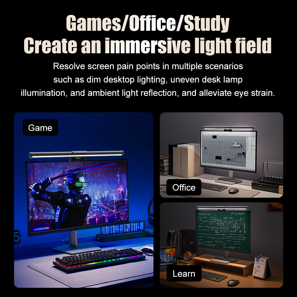 ไฟ LED แบบติดตั้งได้ ปรับความส - Setup Desk Monitor บทวิจารณ์และราคา