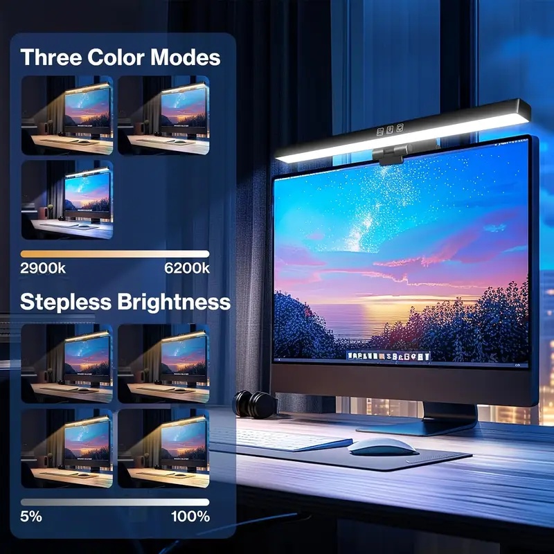 ไฟ LED สำหรับจอคอมพิวเตอร์  ไฟ - Led Desk Light Usb บทวิจารณ์และราคา