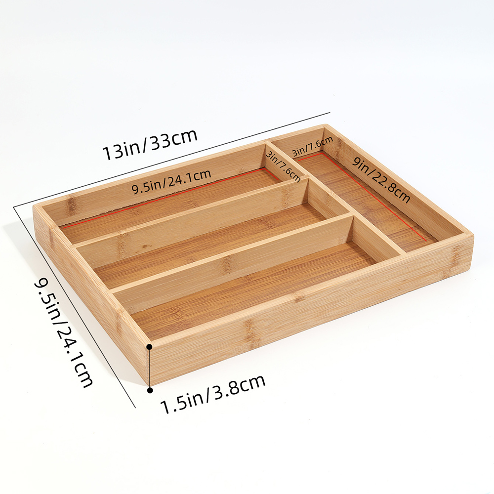 ช้อนส้อมไม้ไผ่แบ่งถาดเก็บRack  - Drawer Organizer Bamboo บทวิจารณ์และราคา