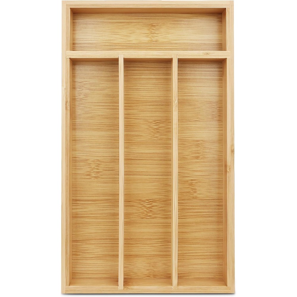 ที่จัดเก็บช้อนส้อมไม้ไผ่แบบลิ้ - Drawer Organizer Bamboo บทวิจารณ์และราคา