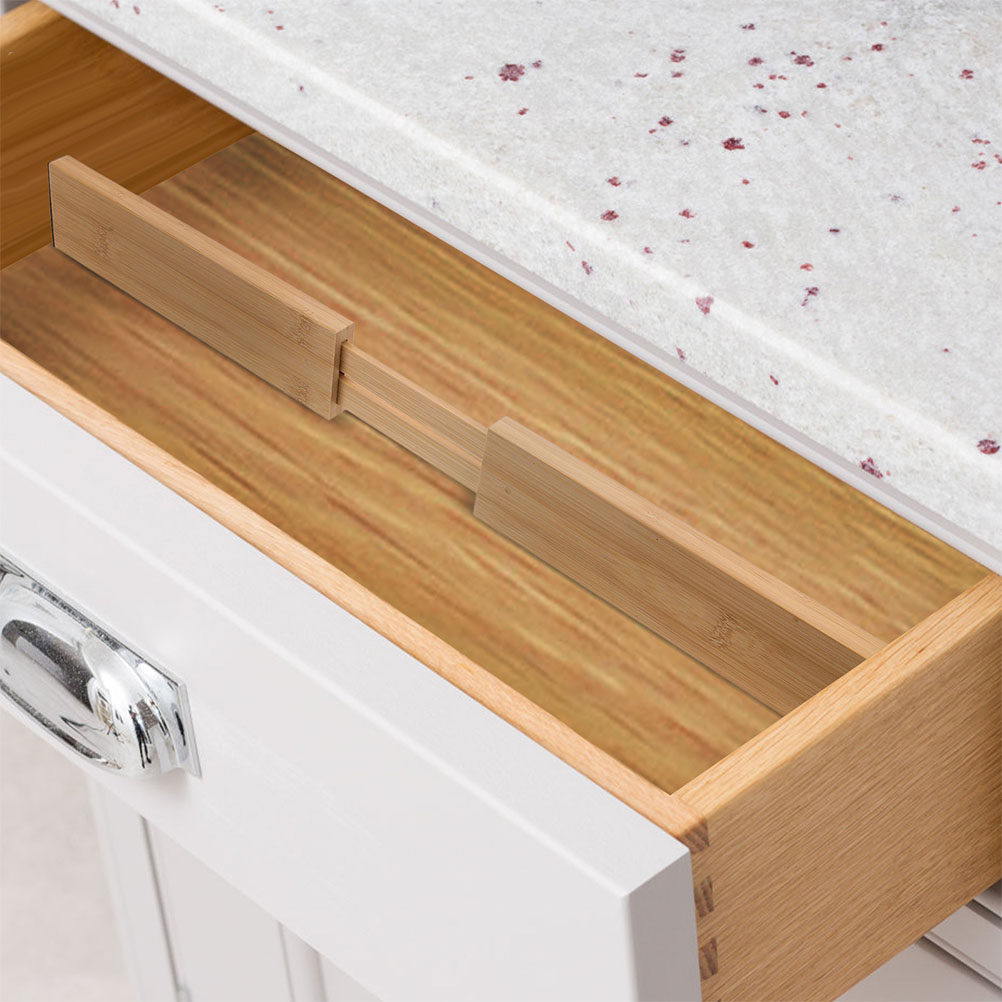 ตัวแบ่งลิ้นชักไม้ไผ่ 2 ชิ้น ปร - Drawer Organizer Bamboo บทวิจารณ์และราคา