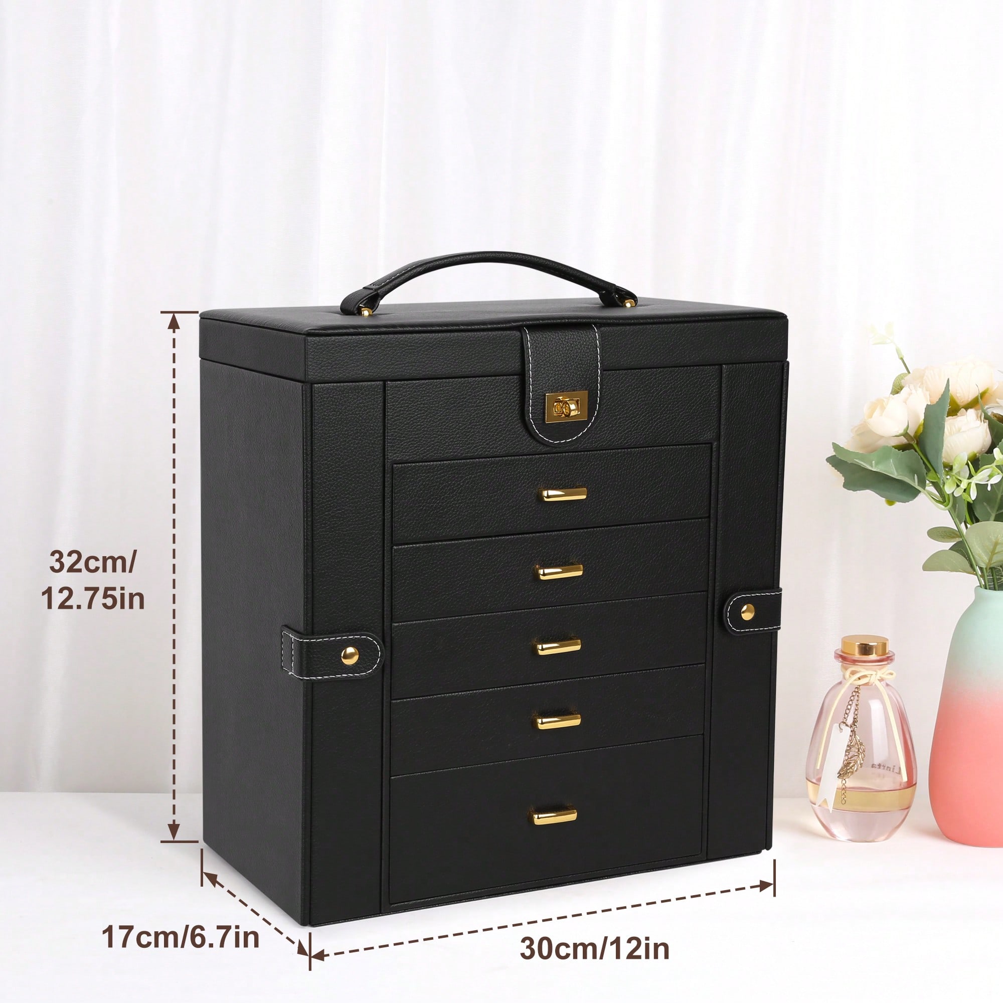 กล่องใส่เครื่องประดับหนัง PU 6 - Drawer Organizer Bamboo บทวิจารณ์และราคา