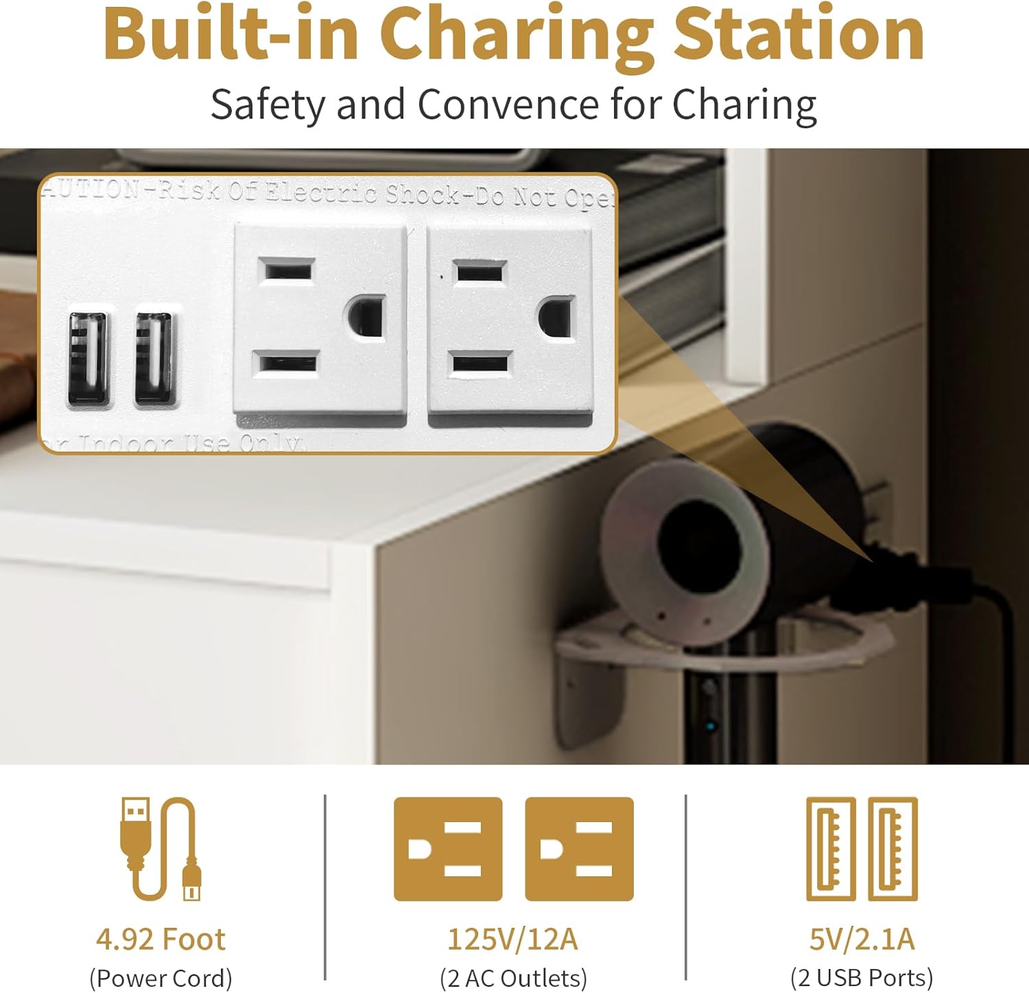 โต๊ะเครื่องแป้ง 3 ใน 1 พร้อมแผ - Desk Setup Charging Station บทวิจารณ์และราคา