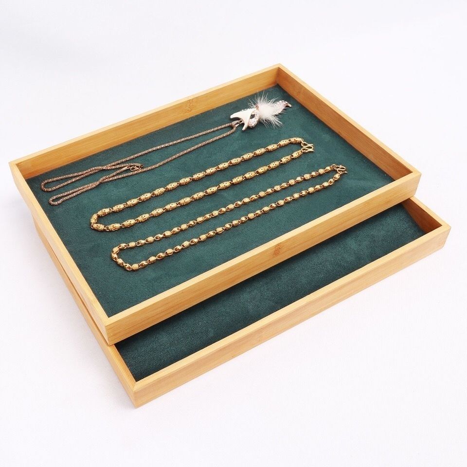 Dark กํามะหยี่สีเขียวไม้ไผ่เคร - Drawer Organizer Bamboo บทวิจารณ์และราคา