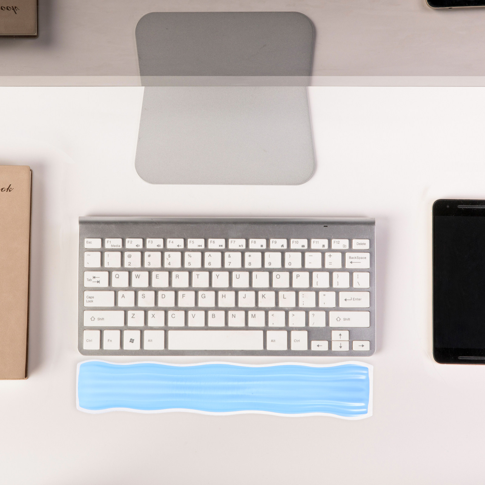 ที่รองข้อมือคีย์บอร์ดซิลิโคนใส - Ergonomic Desk Setup Keyboard บทวิจารณ์และราคา