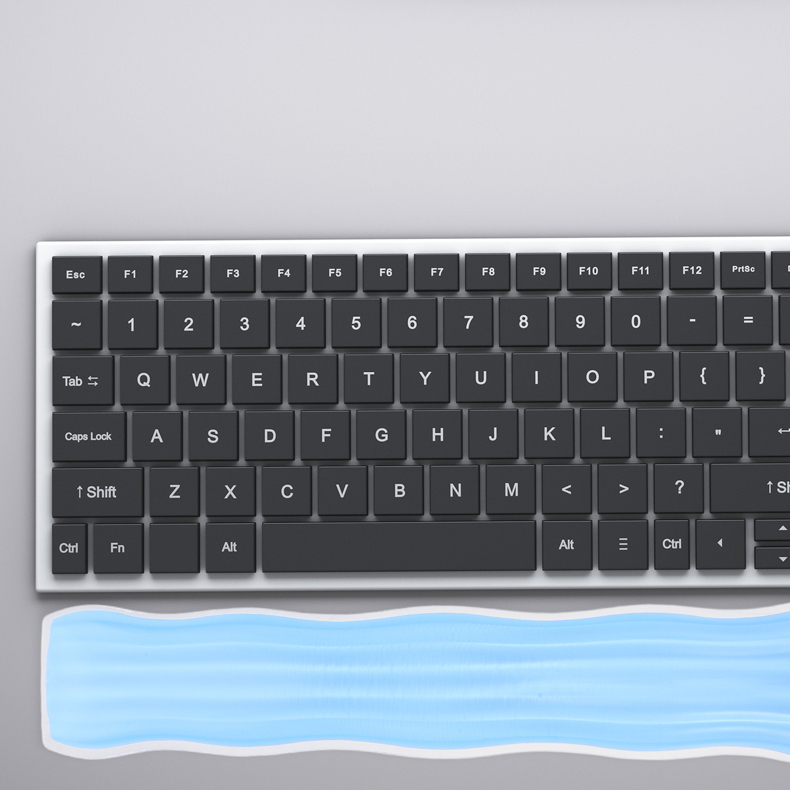 ที่รองข้อมือคีย์บอร์ดซิลิโคนใส - Ergonomic Desk Setup Keyboard บทวิจารณ์และราคา