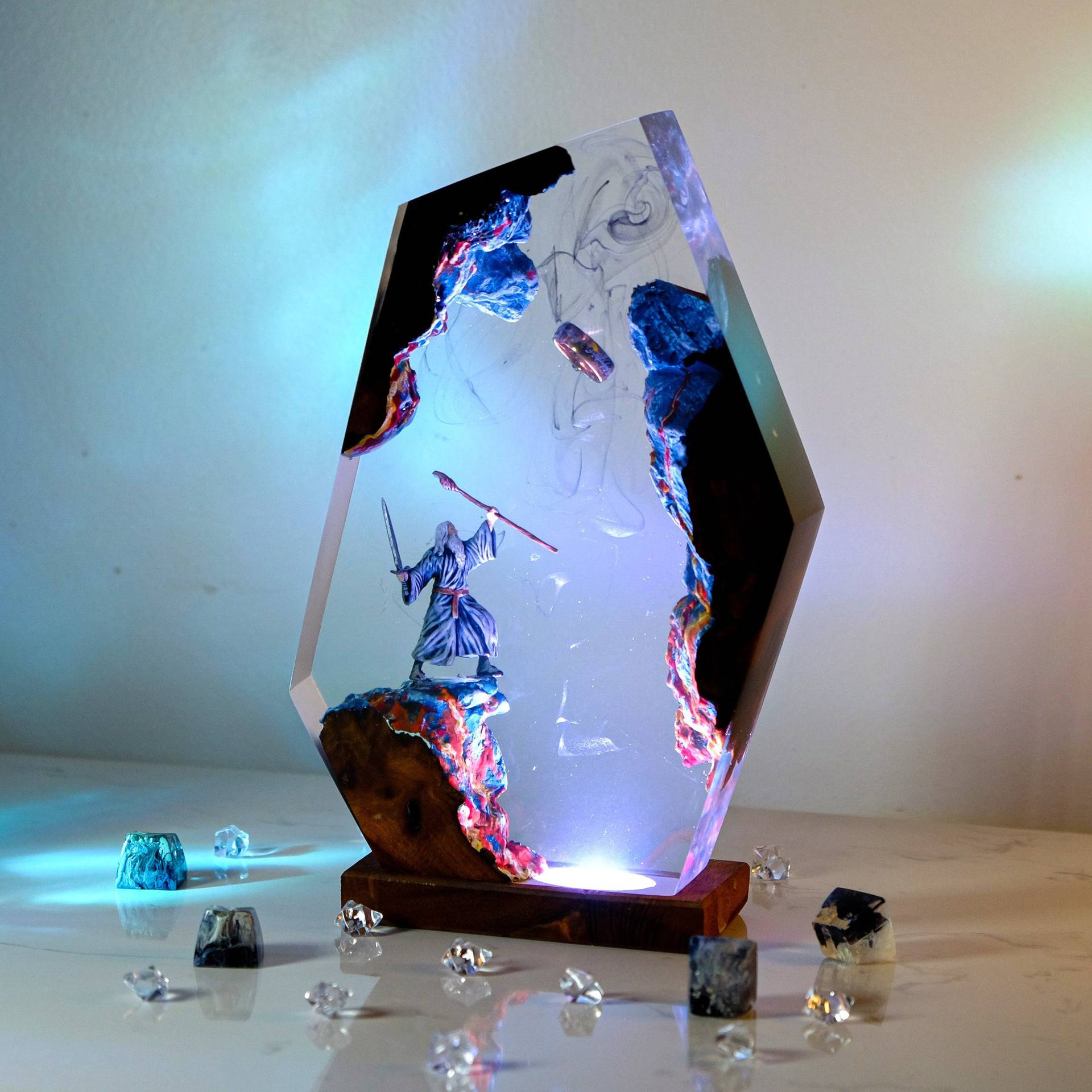 โคมไฟเรซิ่นรูปฉากภาพยนตร์ แหวน - Led Desk Light Usb บทวิจารณ์และราคา