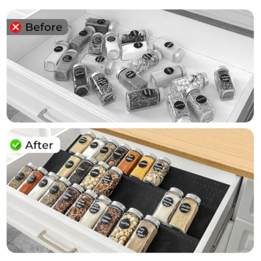 ที่จัดระเบียบลิ้นชักเครื่องเทศ - Drawer Organizer Bamboo บทวิจารณ์และราคา