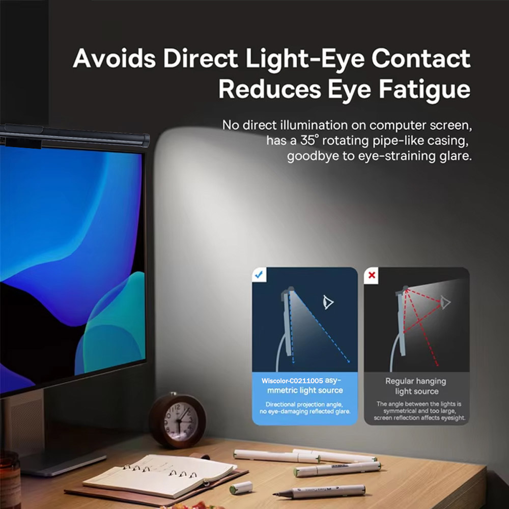 Wiscolor LED หน้าจอแขวน Light  - Led Desk Light Usb บทวิจารณ์และราคา