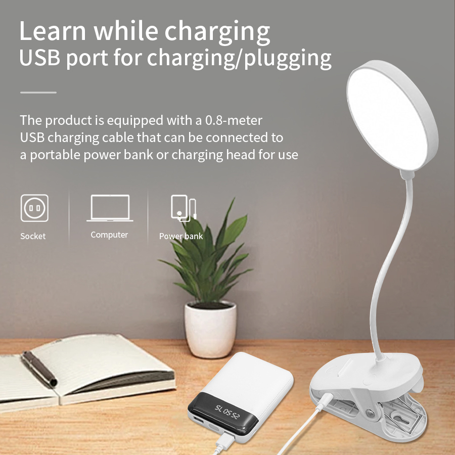 โคมไฟตั้งโต๊ะแบบหนีบ LED 360 ° - Led Desk Light Usb บทวิจารณ์และราคา