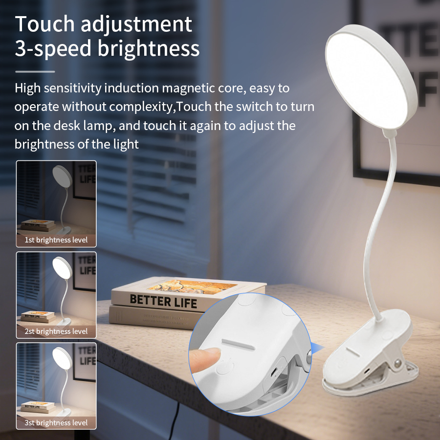 โคมไฟตั้งโต๊ะแบบหนีบ LED 360 ° - Led Desk Light Usb บทวิจารณ์และราคา