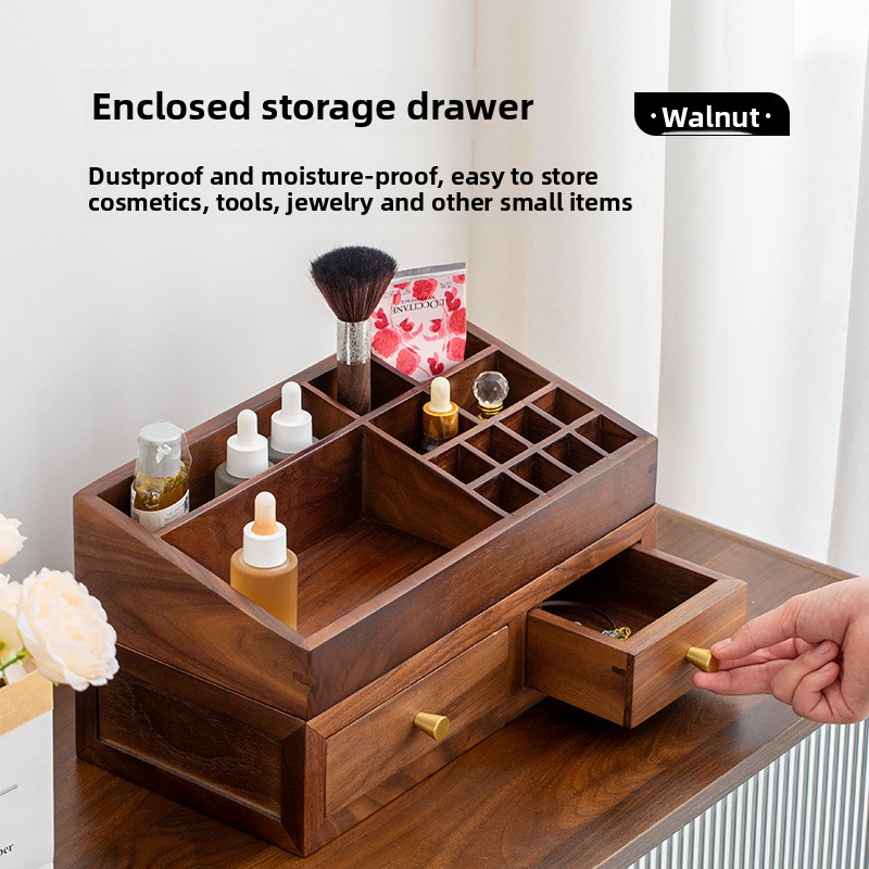 กล่องเก็บของไม้เนื้อแข็งสองชั้ - Drawer Organizer Bamboo บทวิจารณ์และราคา