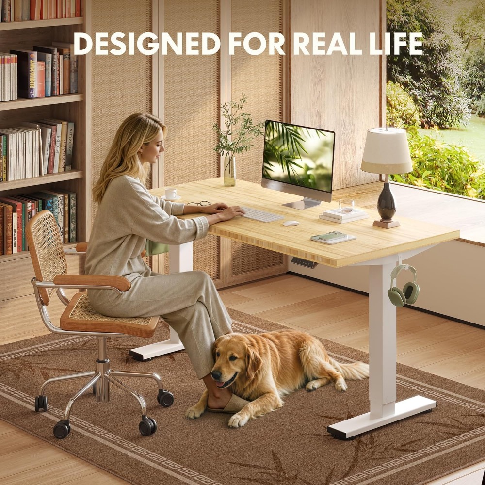 FLEXISPOT โต๊ะทำงานแบบยืนไม้ไผ - Setup Desk Monitor บทวิจารณ์และราคา